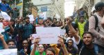 ब्रेकिंगः कलकत्ता यूनिवर्सिटी के बाहर छात्रों ने जमकर किया प्रदर्शन