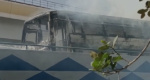 तारातल्ला में चलती स्कूल बस में लगी आग