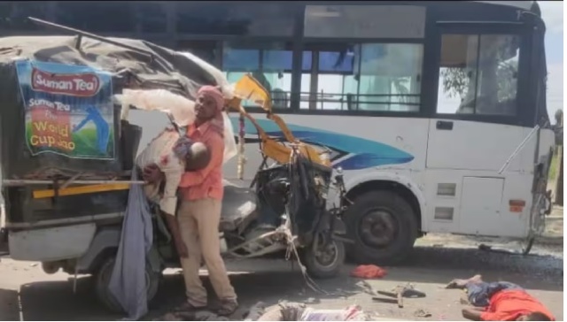 Horrific road accident in Purnia, 4 people died, many injured.