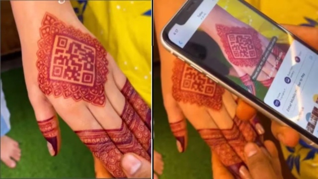 Viral Video: What is the truth of ‘QR CODE’ mehndi on Raksha Bandhan? How is the payment done? , San Marg